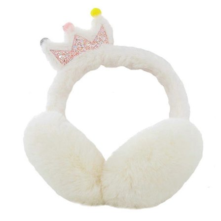 Barn Öronmuff Kronform Värme På Vintern Utomhus 1st Vit