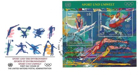 FN Wien - Olympiske lege - FDC med miniark