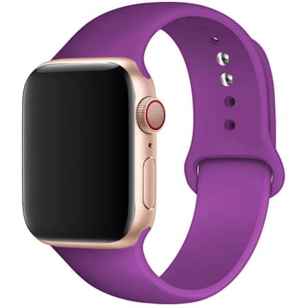 Silikonerem til Apple Watch Band 45mm 44mm 42mm 49mm 41mm 40mm 38mm correa armband iwatch Series 8 7 9 SE 4 3 5 Ultra 6 Lilla