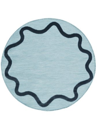 Svirla Indoor/Outdoor Rug Washable Ø 150 Small Turquoise Round