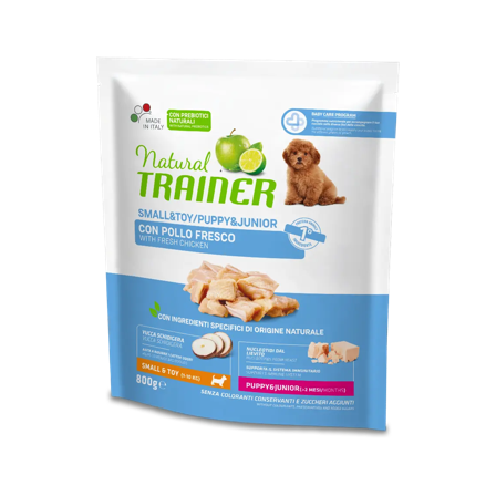 Natural Trainer Crocchette Pollo Cibo Secco Per Cuccioli Taglia