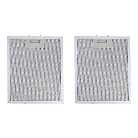 x Filter, 2 x Fettfilter i aluminiumnett, viftefilter, erstatning, 300 x 250 mm