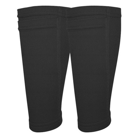 Elastiska fotbollsstrumpor med andningsbart meshmaterial, kompressionsstrumpor utan fot, utomhussport, svart