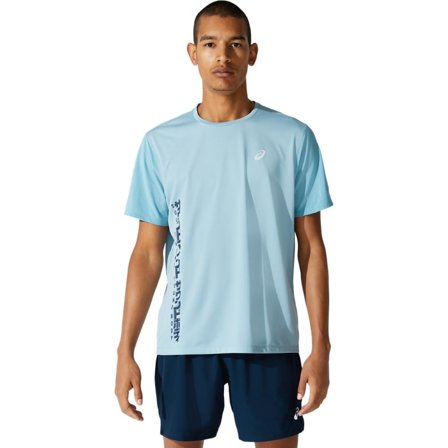 Asics Men's SMSB Run SS Top Men Short sleeved fitness sweater Blue S