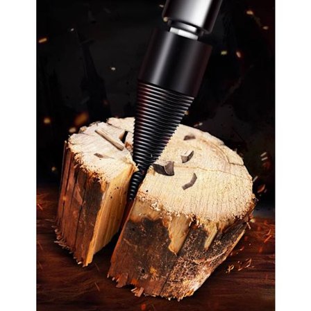32mm Vedkløyver Trekløyver Kraftig Borreskrue Kon Drivbevegelse Ild Vedkløyver Splitt Ved Kon Bit