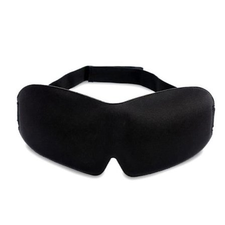 Intirilife Sleep Mask i SVART – Ögonlapp för att sova i ergonomisk form unisex ögonmask