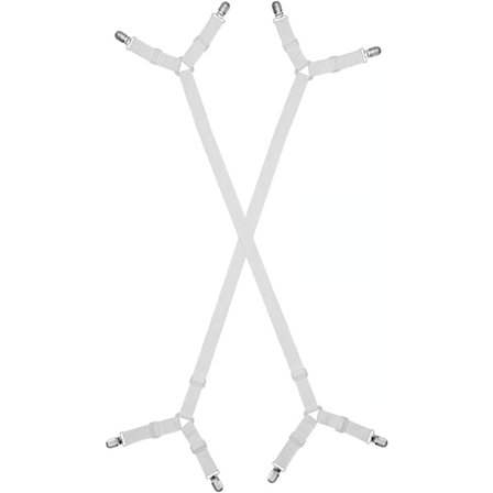 Justerbara långa lakanhållare remmar lakan klämmor, elastiska