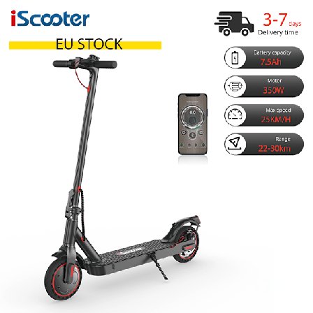 Elscooter iScooter I9 8,5" hopfällbar elektrisk skoter 350W Motor 42V 7,5Ah batteri