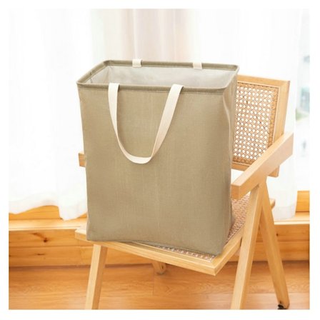 Basics Cube høy oppbevaringskurv i stoff, lysegrå