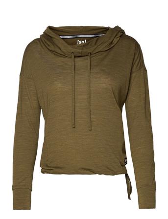 W Funnel Hoodie Huppari Vihreä Super.natural