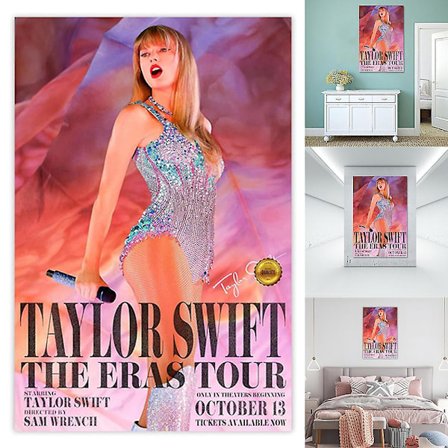 Taylor Poster The Eras Tour Swift Wall Art 13. oktober World Tour Film Plakater Swift Wall Decor (FMY)