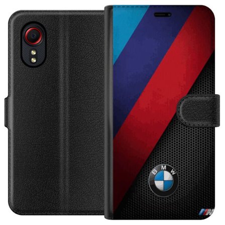 Kompatibelt Plånboksfodral till Samsung Samsung Galaxy Xcover 5 Abstrakt BMW-inspirerad design med diagonala färgfält i blått, rött och svart mot