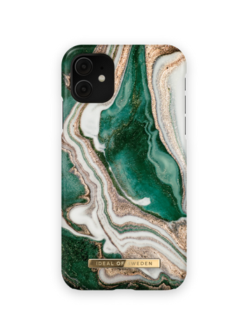 Unisex Hülle, iPhone 11 Golden Jade Marble Handyhülle