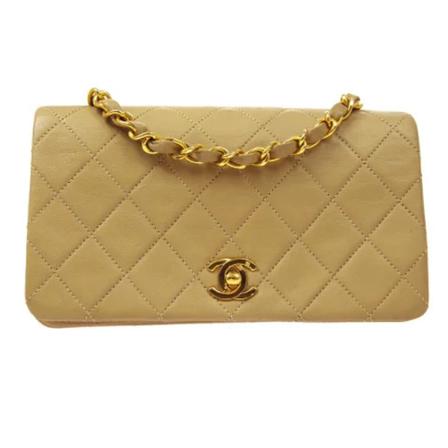 Chanel Vintage, Pre-owned Leather chanel-bags Beige, Dames, Maat:ONE Size