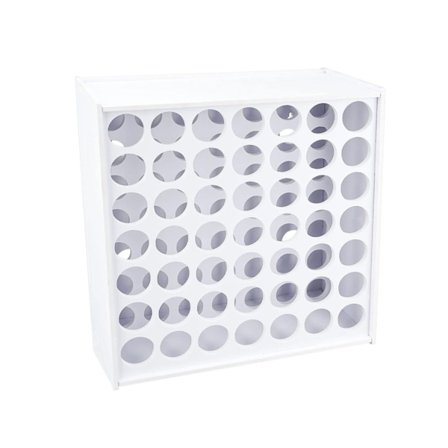 Tilaa säästävä pystysuuntainen maalipidike 49/63 paikan teline 2oz askartelumaaleille, valkoinen