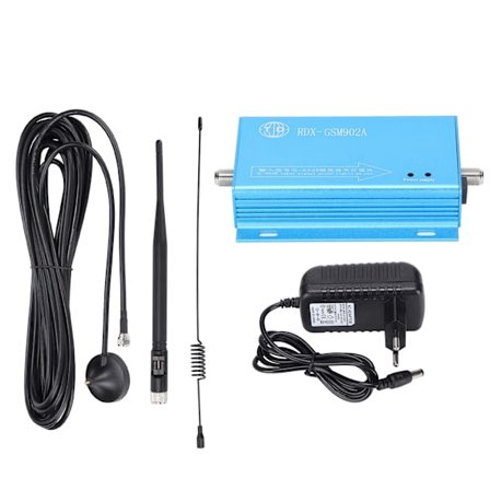 GSM902 Mobiltelefonsignalforstærker Lav Støj Bred Dækning Mobil Repeater med Antenne 100-240V EU-stik