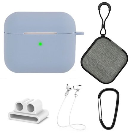 5 kpl AirPods 3 silikonikotelo tarvikkeineen - Vauvasininen