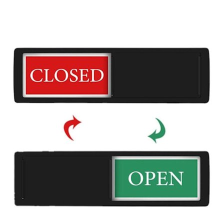 Kontor Dørskilt Reminder Skilte SORT