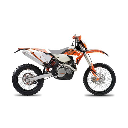 Blackbird Dream 4 Dekalkit Orange-Svart-Vit - KTM 125 SX 2007-2010