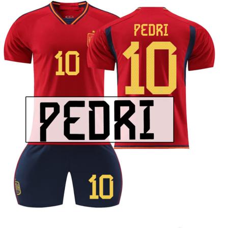 2022 Qatar World Cup Spanien Hemma Fotbollströjor Set 26
