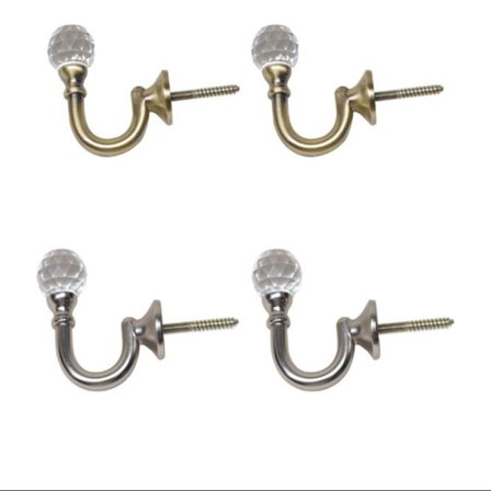 4 Stk Gardin Tie-Backs Krog Vægmonterede Draperikvastholdere