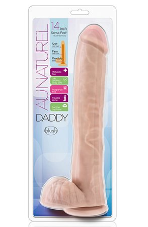 Kjøp Au Naturel Daddy Dual Density Dildo 36 cm - XL dildo | God pris