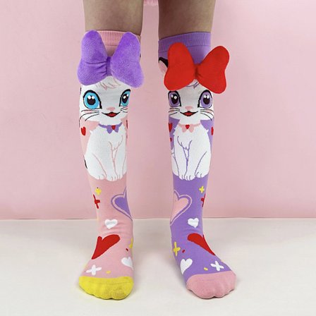 Söta flickors mode handgjorda öronstrumpor, halvlånga