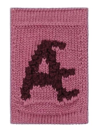 Smallstuff | Knitted Letter Æ, Rose | ONE SIZE 10 cm