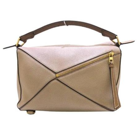 Loewe Pre-owned, Pre-owned Leather handbags Beige, Dames, Maat:ONE Size