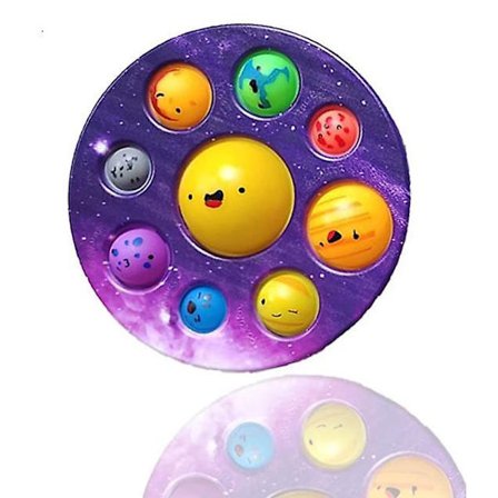 Åtte Planeter Push Pop Pop Bubble Fidget Leker