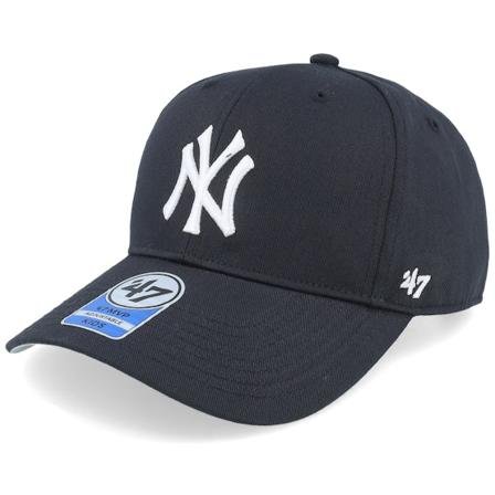 47 Brand - MLB Musta adjustable Lippis - Kids New York Yankees Raised Basic Mvp Black Adjustable @ Hatstore