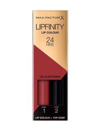 Lipfinity 102 Glistering Beauty Women Skin Care Face Lip Care Lip Balm Red Max Factor