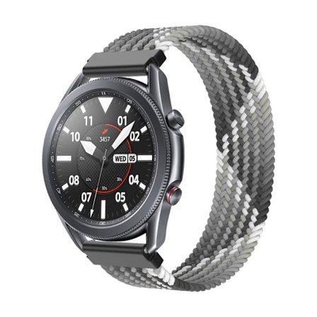 Samsung Galaxy Watch 3 (45 mm) klockarmband i elastisk nylon - Gradient Grå Storlek: S