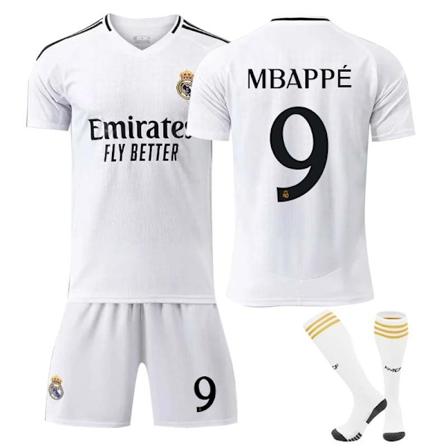 2425 Real Madrid jalkapalloasu Mbappe pelipaita puku sukat XL(180-185cm)