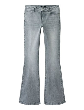 LMTD Nlfblibling Dnm S Lw Flared Pant - Grey - 140