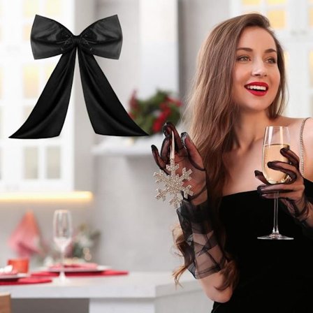 Stor Rosett Veggdekorasjon 65x105 cm – Giant Bow for Fest, Fødselsdag, Baby Shower, Bryllup, Halloween & Jul_TF_TF