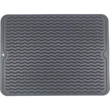 Diskställningsmatta i silikon, miljövänlig, värmebeständig, halkfri och diskmaskinssäker, 40 x 30 cm