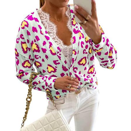 Kvinnor Enkelknäppta Toppar Button Down Blus