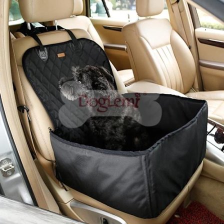 Hundesæde til bil - 45x45x58cm - Sort - Slidstærk - Skridsikker