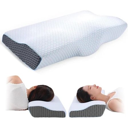 Ortopedisk Memory Foam-pute - med avtakbart og vaskbart putetrekk for lindring av rygg- og skuldersmerter