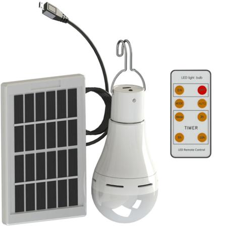 BLS-70-25RC 9W fjernbetjening + solpære + solpanel (smart switch, køligt hvidt lys) LED lys, til udendørs, have