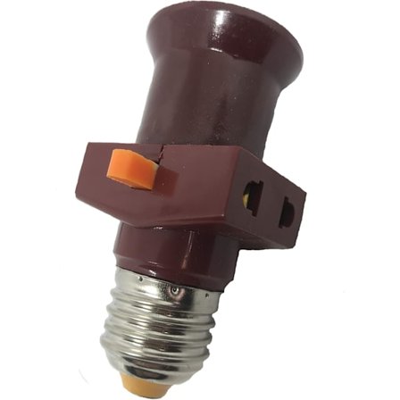 E27 skruvtjuv sockel med strömbrytare 6A [Energiklass A] [Energiklass A]