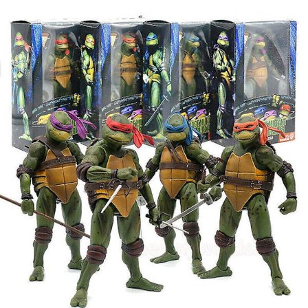 Neca Tmnt Teenage Mutant Ninja Turtles 1990'er film 7" Action Figur Legetøj Gave