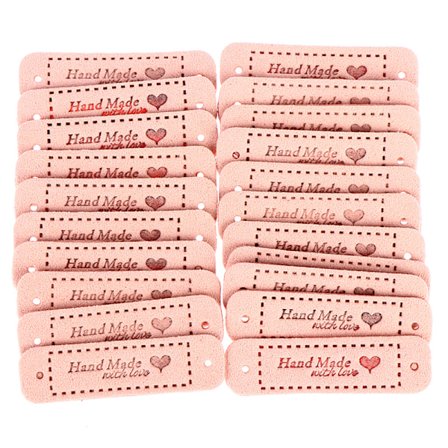 20 stk. Håndlavede Tags med Kærlighed Etiketter Tøj Tags DIY Håndværk S