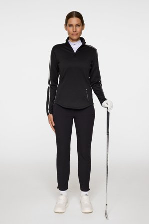 J.Lindeberg - Nefe Quarter Zip Mid Layer - Golf - Black - Women - S