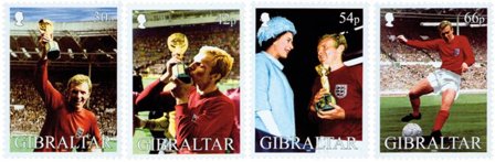 Gibraltar - Fodbold VM - Postfrisk sæt 4v