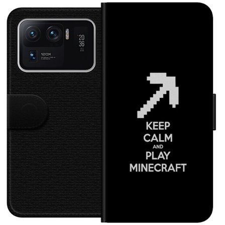Kompatibel Tegnebogsetui til Xiaomi Xiaomi Mi 11 Ultra Hold roen og spil Minecraft tekstplakat med minimalistisk gamer design til spilelskere.