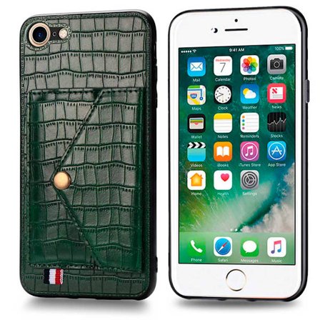 iPhone 7 - Effektfullt Skal med Korthållare