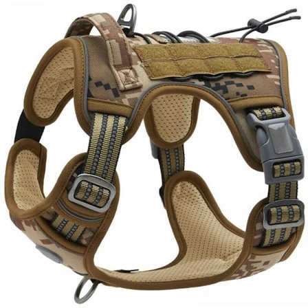 Militærutstyr Størrelse L, Ørkenkamuflasje Ikke-Trekk Hundefunksjon, Justerbar Bryst