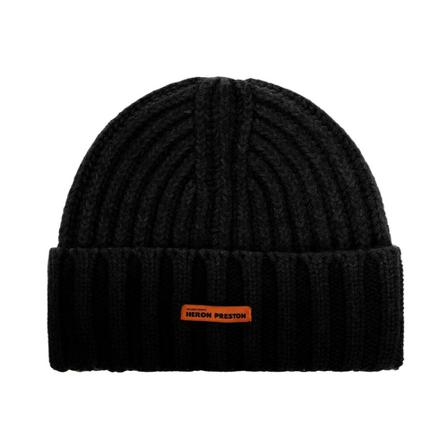 Heron Preston, Ribbed beanie Grijs, Heren, Maat:ONE Size,wol